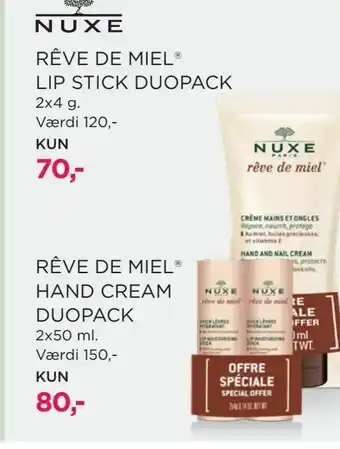 Salling Rêve de miel ® lip stick duopack tilbud