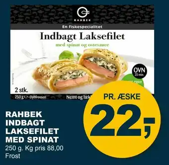 Let-Køb Rahbek indbagt laksefilet med spinat tilbud