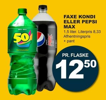 Let-Køb Faxe kondi eller pepsi max tilbud