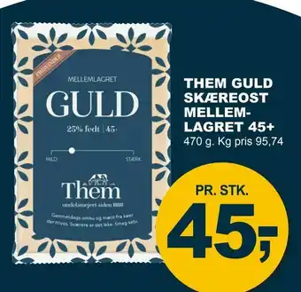 Let-Køb Them guld skæreost mellem­ lagret 45+ tilbud