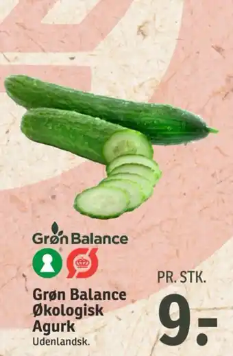 SPAR Grøn Balance Økologisk Agurk tilbud