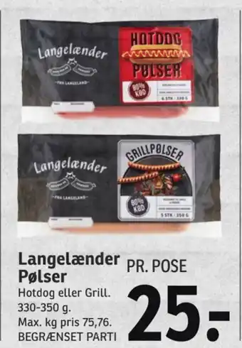 SPAR Langelænder Pølser tilbud