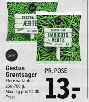 SPAR Gestus Grøntsager tilbud