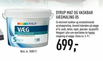 Johannes Fog Dyrup mat og vaskbar vægmaling 05 tilbud