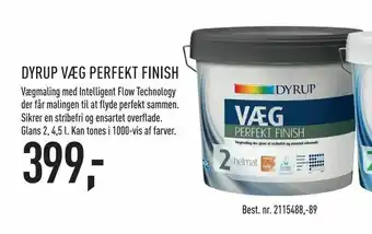 Johannes Fog Dyrup væg perfekt finish tilbud