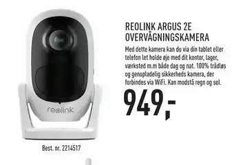 Reolink argus 2e overvågningskamera
