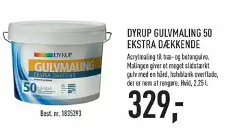 Johannes Fog Dyrup gulvmaling 50 ekstra dækkende tilbud