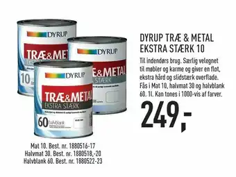 Johannes Fog Dyrup træ & metal ekstra stærk 10 tilbud