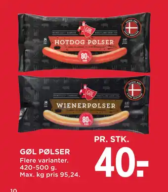 MENY GØL PØLSER tilbud