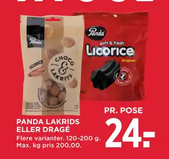 MENY PANDA LAKRIDS ELLER DRAGÉ tilbud