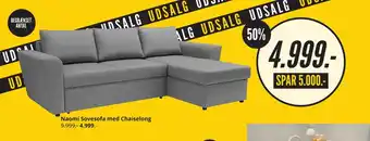 My Home Naomi Sovesofa med Chaiselong tilbud