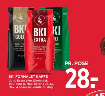 MENY BKI FORMALET KAFFE tilbud