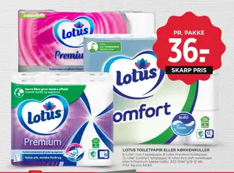 MENY LOTUS TOILETPAPIR ELLER KØKKENRULLER tilbud