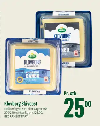 Min Købmand Klovborg Skiveost tilbud