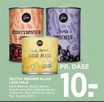 MENY GESTUS BØNNER ELLER LØSE MAJS tilbud