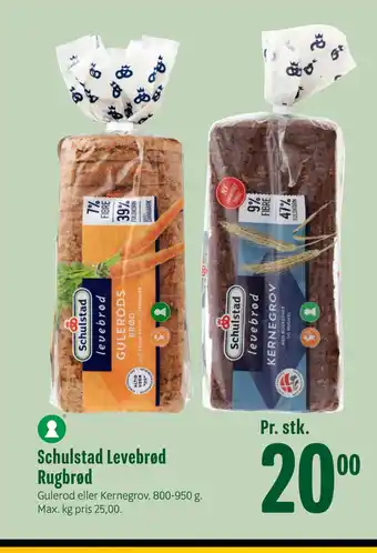 Min Købmand Schulstad Levebrød Rugbrød tilbud