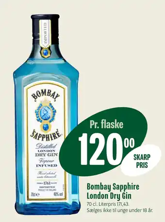 Min Købmand Bombay Sapphire London Dry Gin tilbud