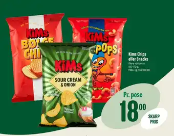 Min Købmand Kims Chips eller Snacks tilbud