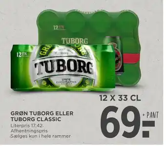 MENY GRØN TUBORG ELLER TUBORG CLASSIC tilbud