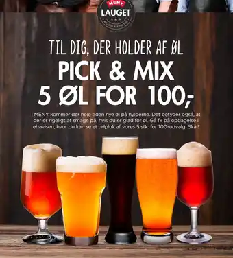 MENY PICK & MIX 5 ØL FOR 100 tilbud