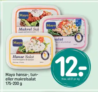 REMA 1000 Mayo hønse-, tun- eller makrelsalat 175-200 g tilbud