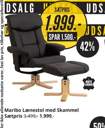 Maribo Lænestol med Skammel Sætpris