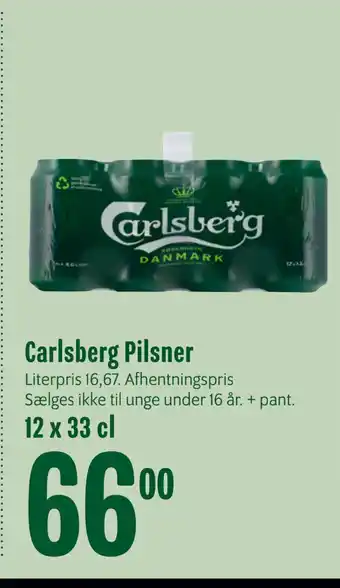 Min Købmand Carlsberg Pilsner tilbud