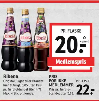 SPAR Ribena tilbud