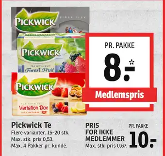 SPAR Pickwick Te tilbud