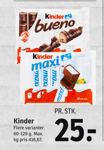 SPAR Kinder tilbud
