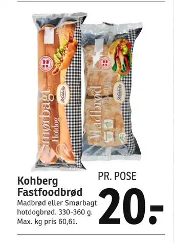 SPAR Kohberg Fastfoodbrød tilbud