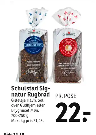 SPAR Schulstad Signatur Rugbrød tilbud