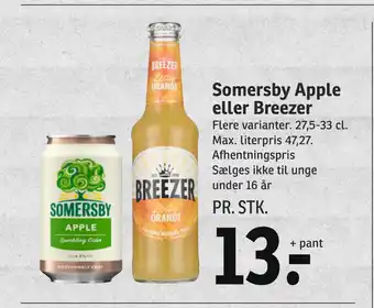 SPAR Somersby Apple eller Breezer tilbud