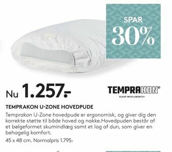 SengeSpecialisten Temprakon u-zone hovedpude tilbud