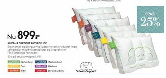 SengeSpecialisten Silvana support hovedpude tilbud