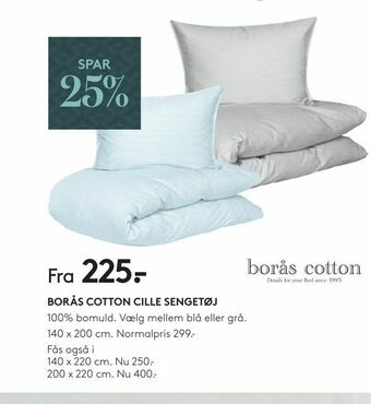 SengeSpecialisten Borås cotton cille sengetøj tilbud