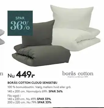 SengeSpecialisten Borås cotton cloud sengetøj tilbud