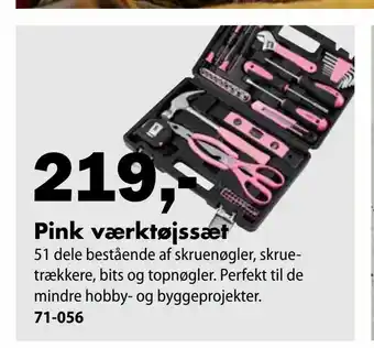 Biltema Pink værktøjssæt tilbud