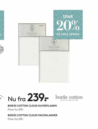 SengeSpecialisten Borås cotton cloud faconlagner tilbud