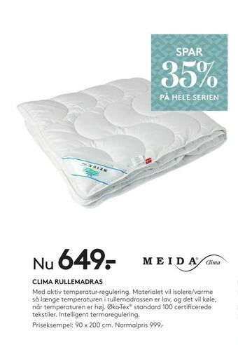 SengeSpecialisten Clima rullemadras tilbud