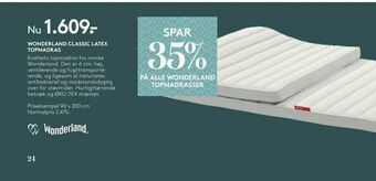 SengeSpecialisten Wonderland classic latex topmadras tilbud