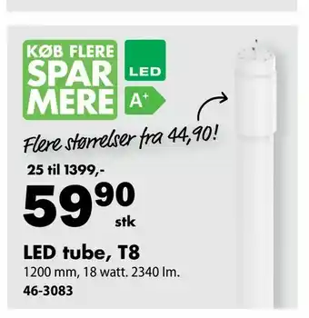 Biltema LED tube, T8 tilbud