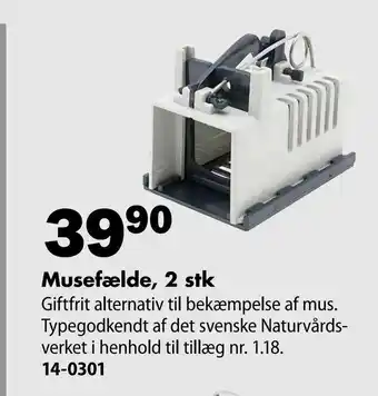 Musefælde, 2 stk
