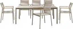 Ilva Kalani Havesæt med 1 bord sort + 6 stole lysebeige tilbud