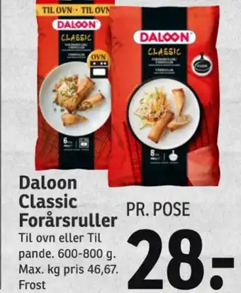 SPAR Daloon Classic Forårsruller tilbud
