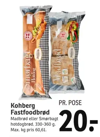 SPAR Kohberg Fastfoodbrød tilbud