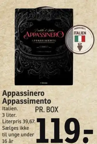 SPAR Appassinero Appassimento tilbud