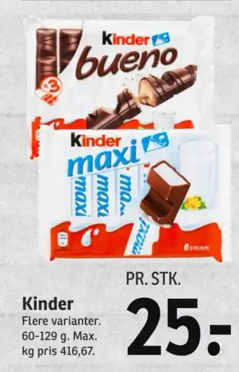 SPAR Kinder tilbud