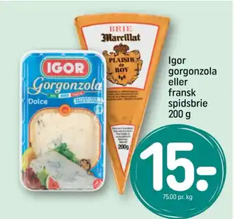 REMA 1000 Igor gorgonzola eller fransk spidsbrie tilbud