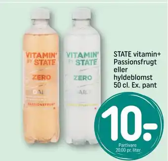 REMA 1000 STATE vitamin+ Passionsfrugt eller hyldeblomst tilbud